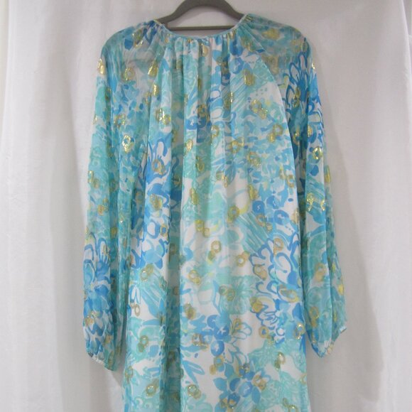 Lilly Pulitzer 4 Saria Silk Tunic Dress In A Pinch - Picture 6 of 8